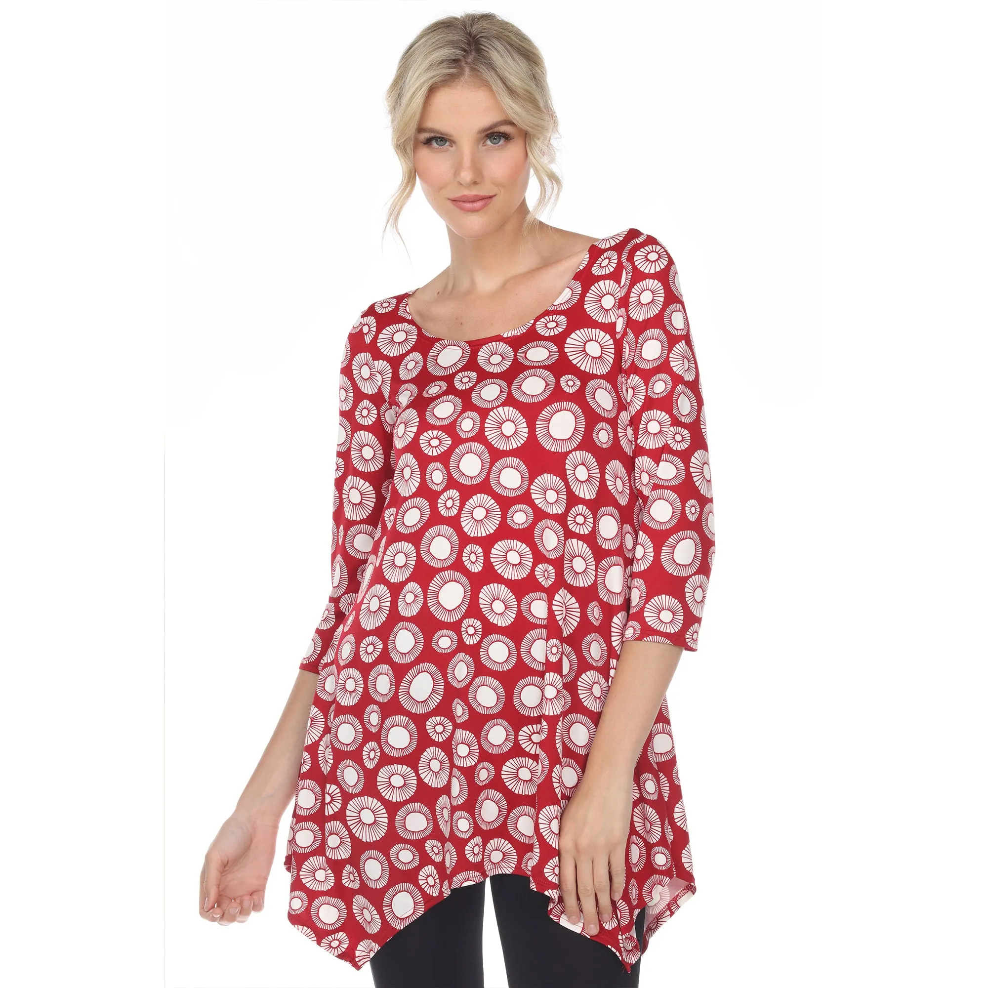 White Mark Women's Printed Geometric Circle Tunic Top sold by Zulily product image thumbnail 4