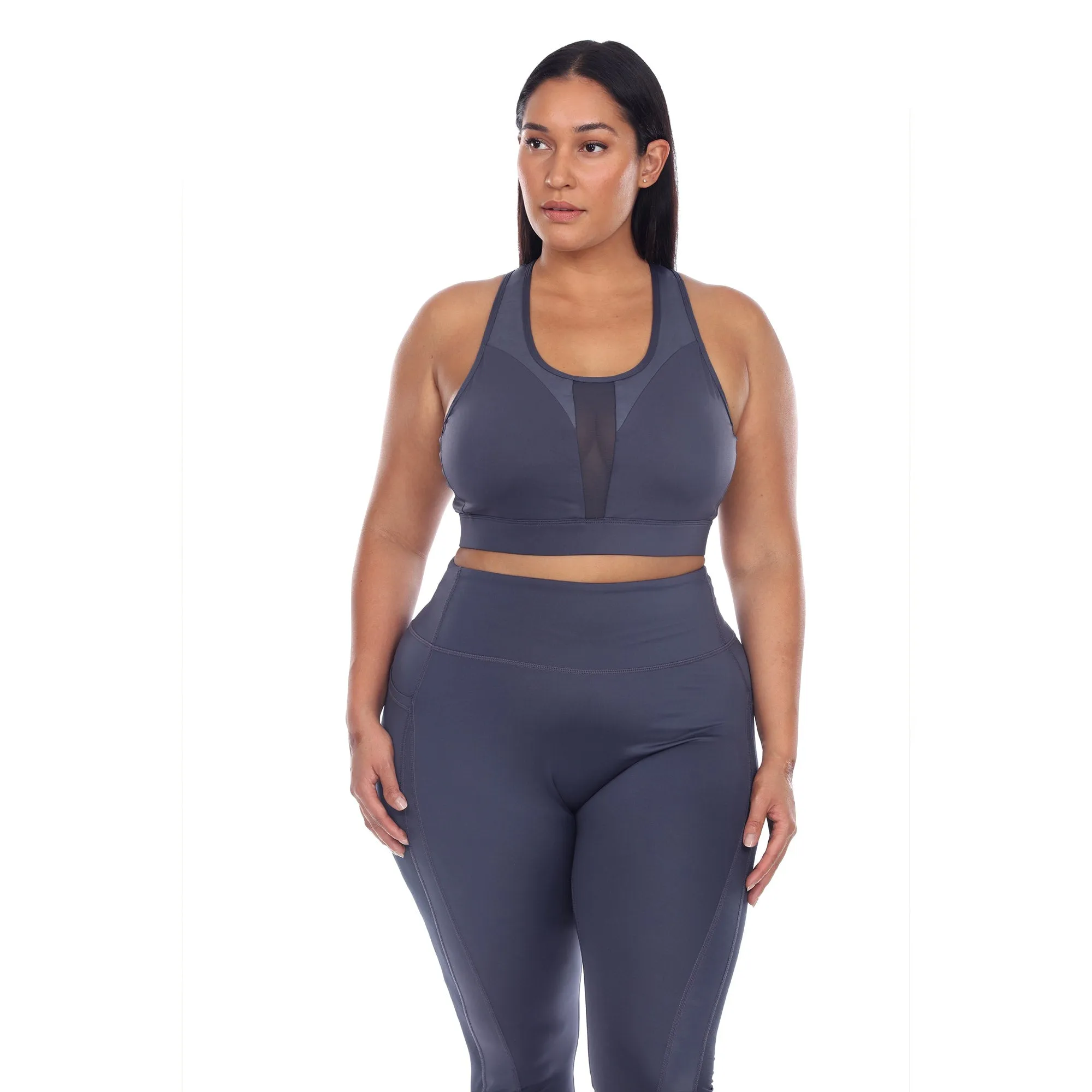White Mark Plus Size Racer Back Sports Bra sold by Zulily product image thumbnail 2