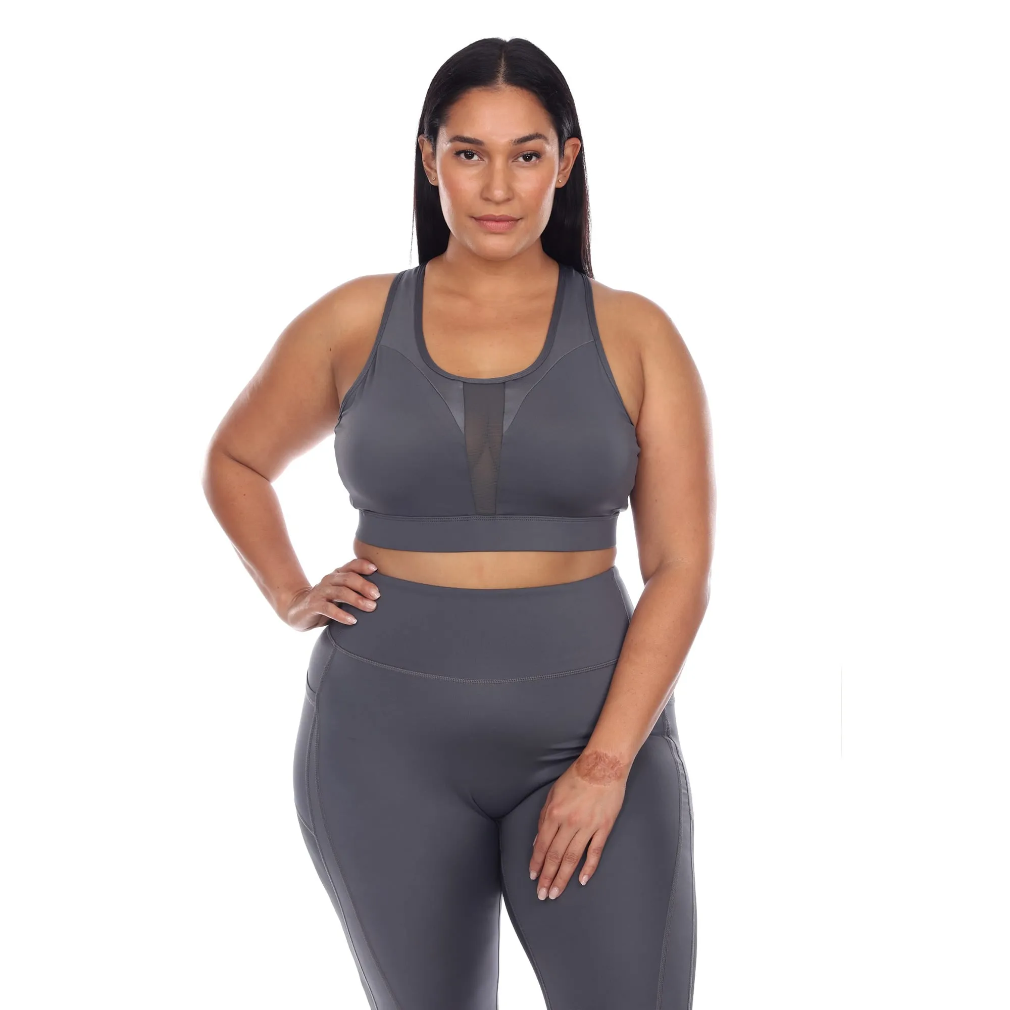 White Mark Plus Size Racer Back Sports Bra sold by Zulily product image thumbnail 4