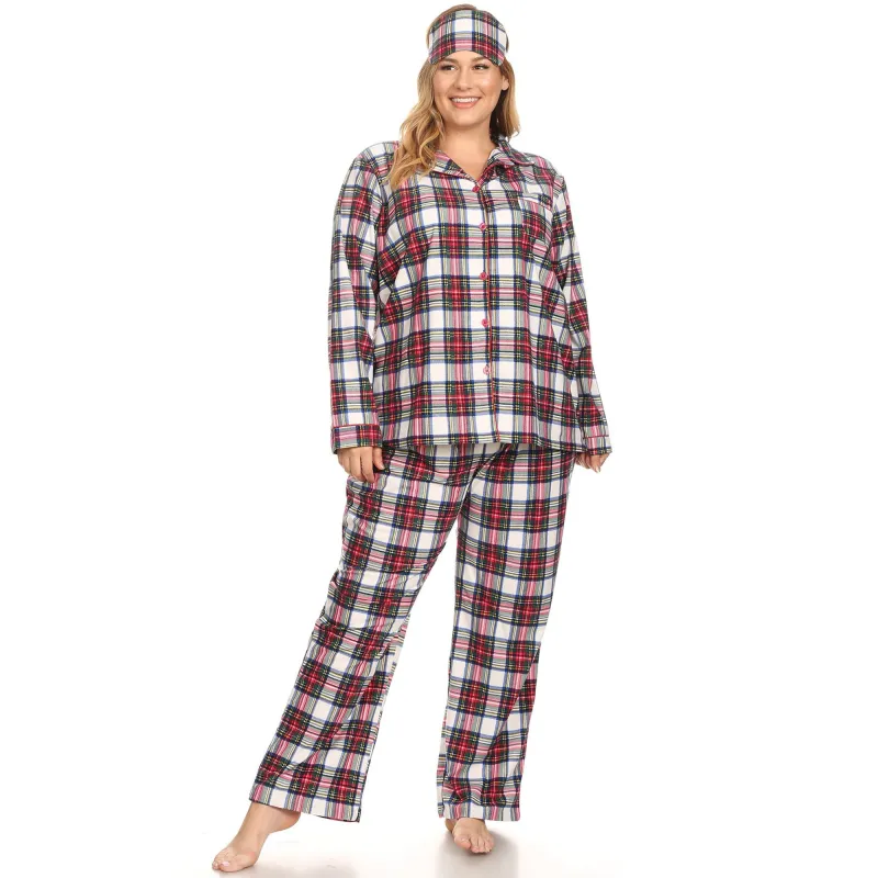 White Mark Women's Plus Size Three-Piece Pajama Set sold by Zulily