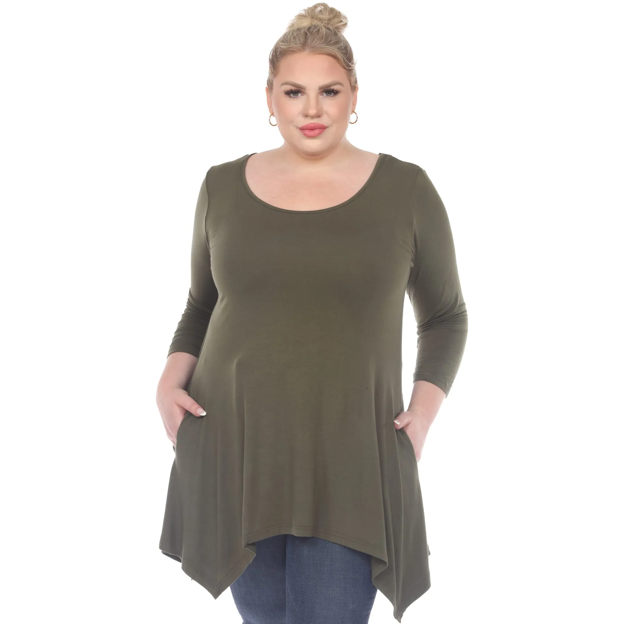White Mark Women's Plus Size Makayla Tunic Top sold by Zulily product image thumbnail 3