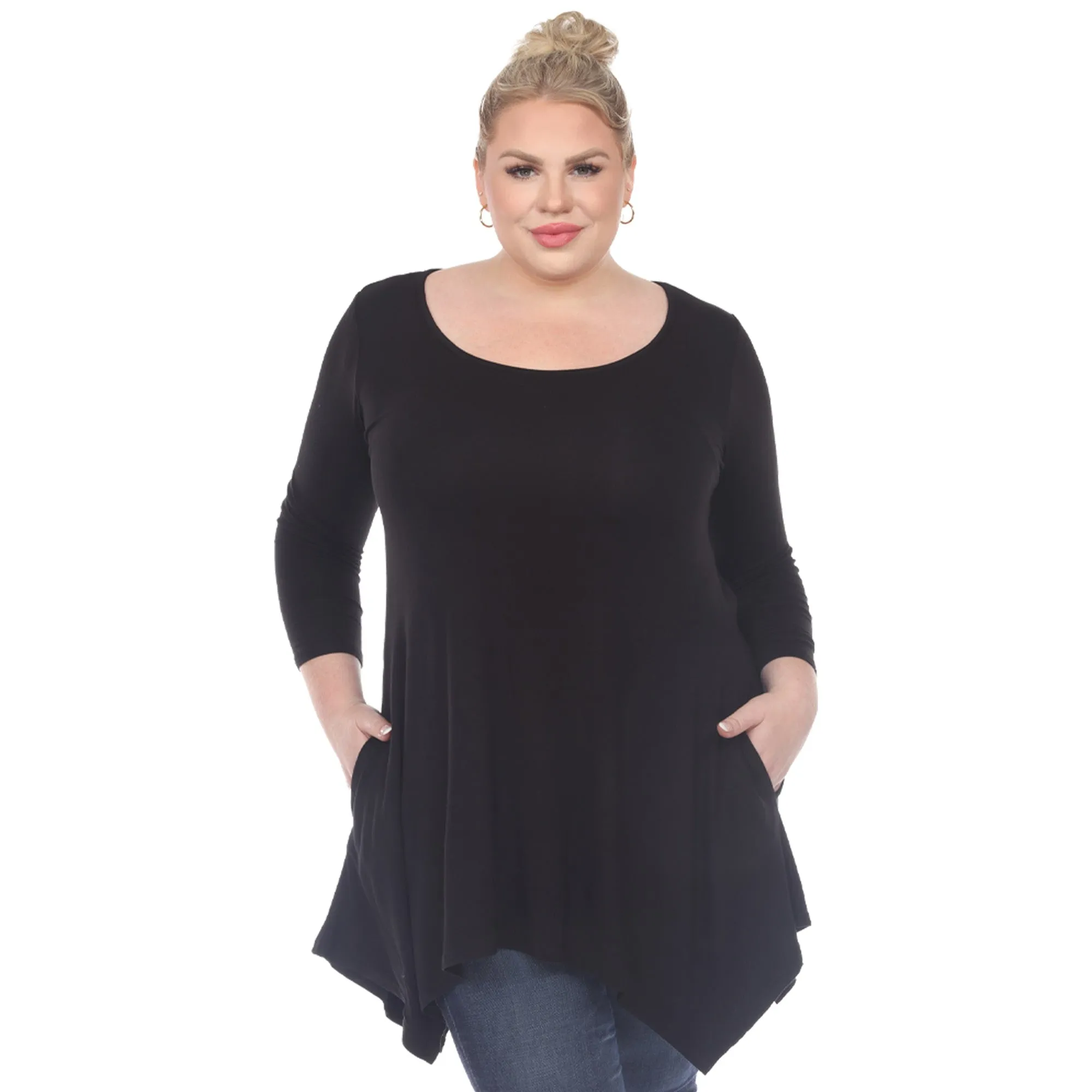 White Mark Women's Plus Size Makayla Tunic Top sold by Zulily