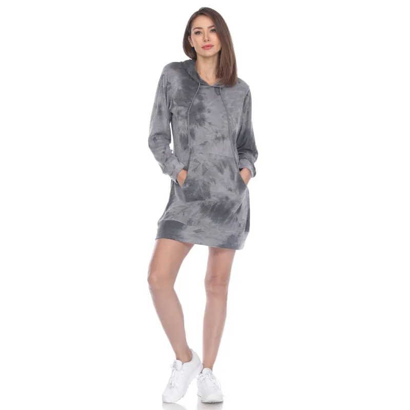 White Mark Women's Hoodie Tie Dye Sweatshirt Dress sold by Zulily