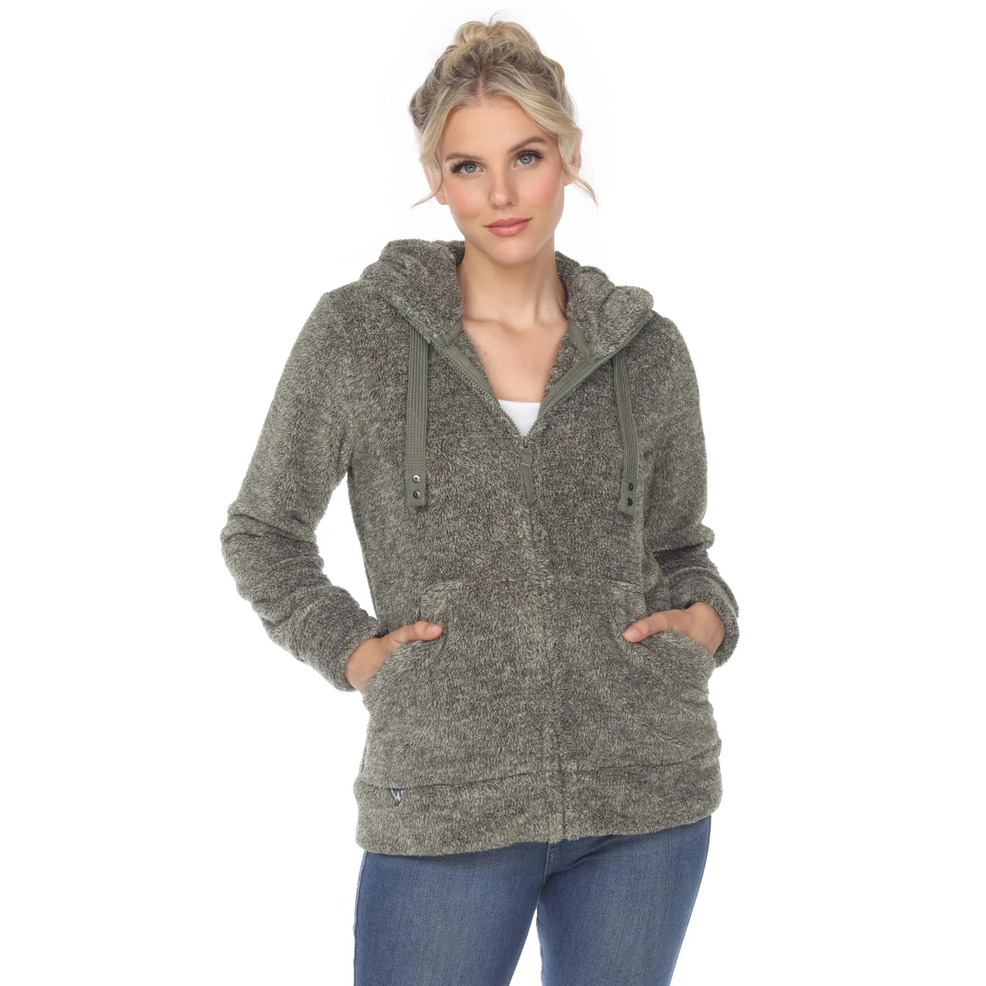 White Mark Women's Hooded Sherpa Jacket sold by Zulily product image thumbnail 4