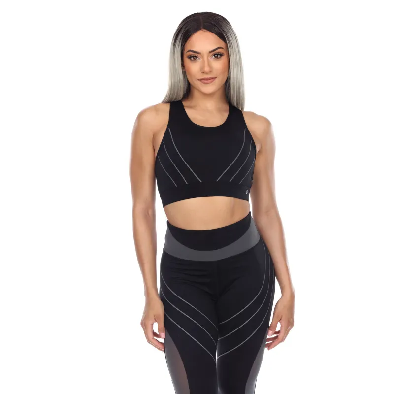 White Mark Women's Cut Out Back Mesh Sports Bra sold by Zulily