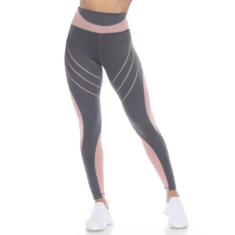 White Mark Women's High-Waist Reflective Piping Fitness Leggings sold by Zulily