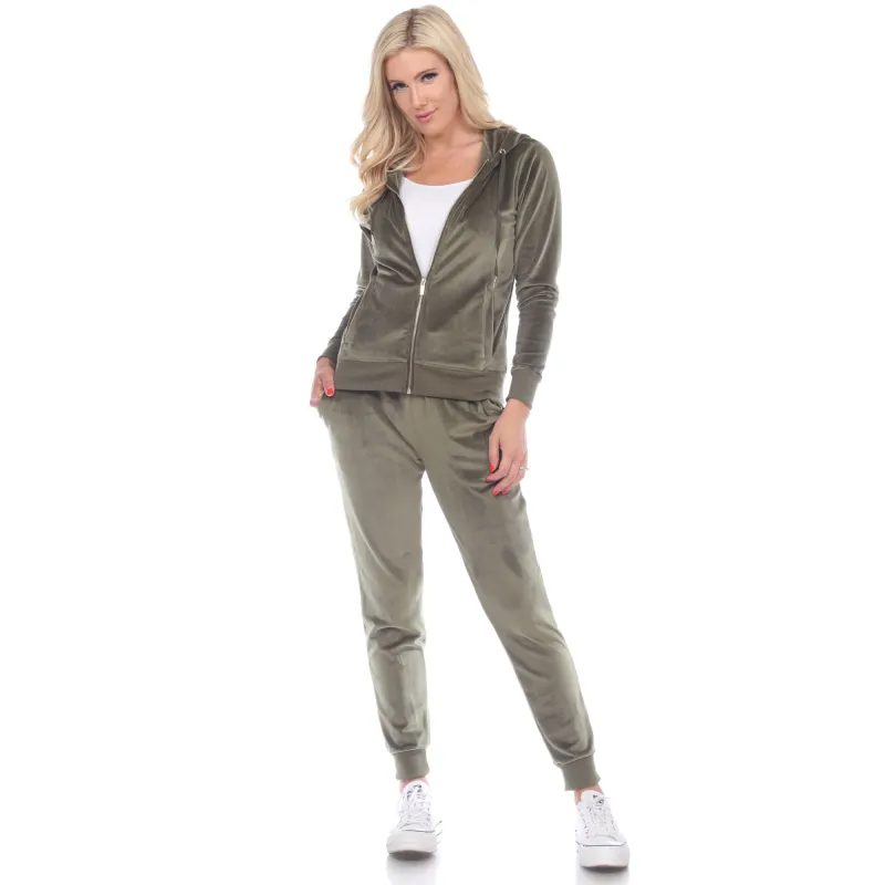 White Mark Women's 2 Piece Velour Tracksuit Set sold by Zulily