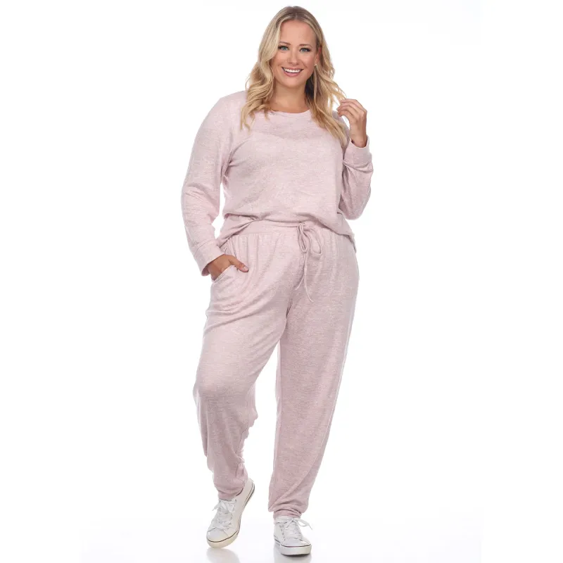 White Mark Women's Plus Size 2 Piece Lounge Set sold by Zulily