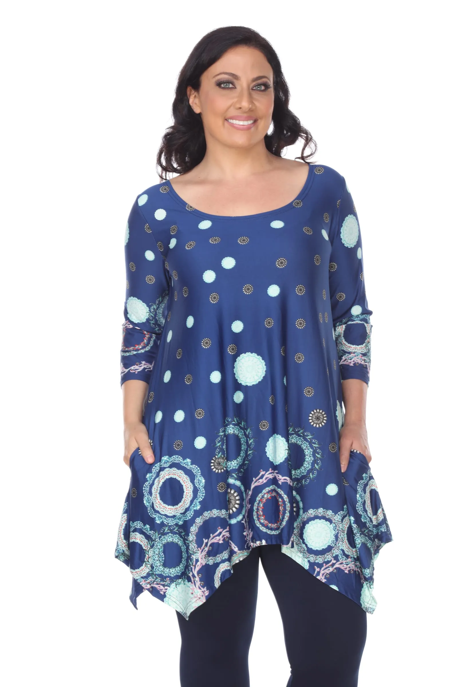 White Mark Women's Plus Size Printed Tunic Top sold by Zulily product image thumbnail 2