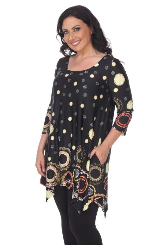 White Mark Women's Plus Size Printed Tunic Top sold by Zulily