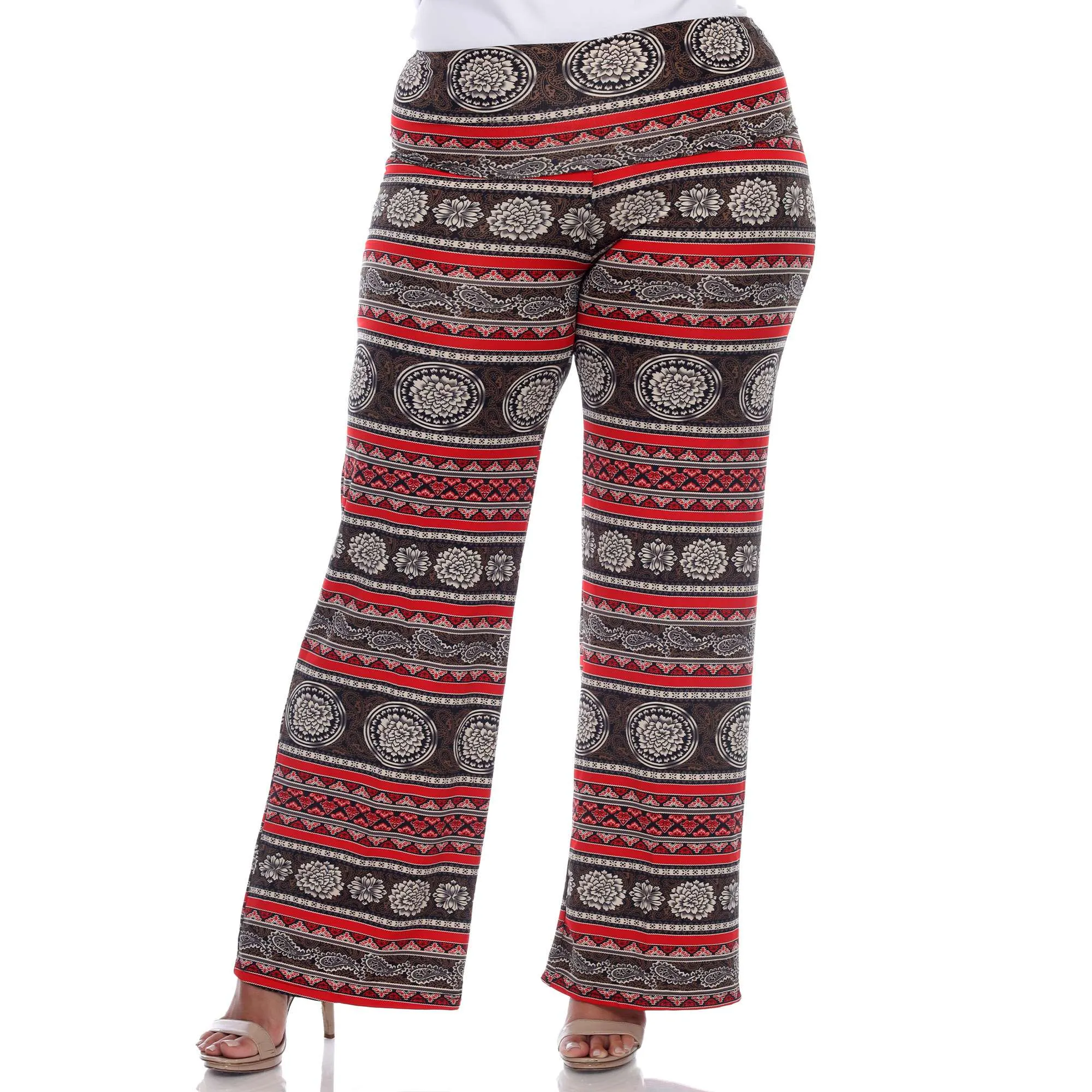 White Mark Women's Plus Size Printed Palazzo Pants sold by Zulily product image thumbnail 5
