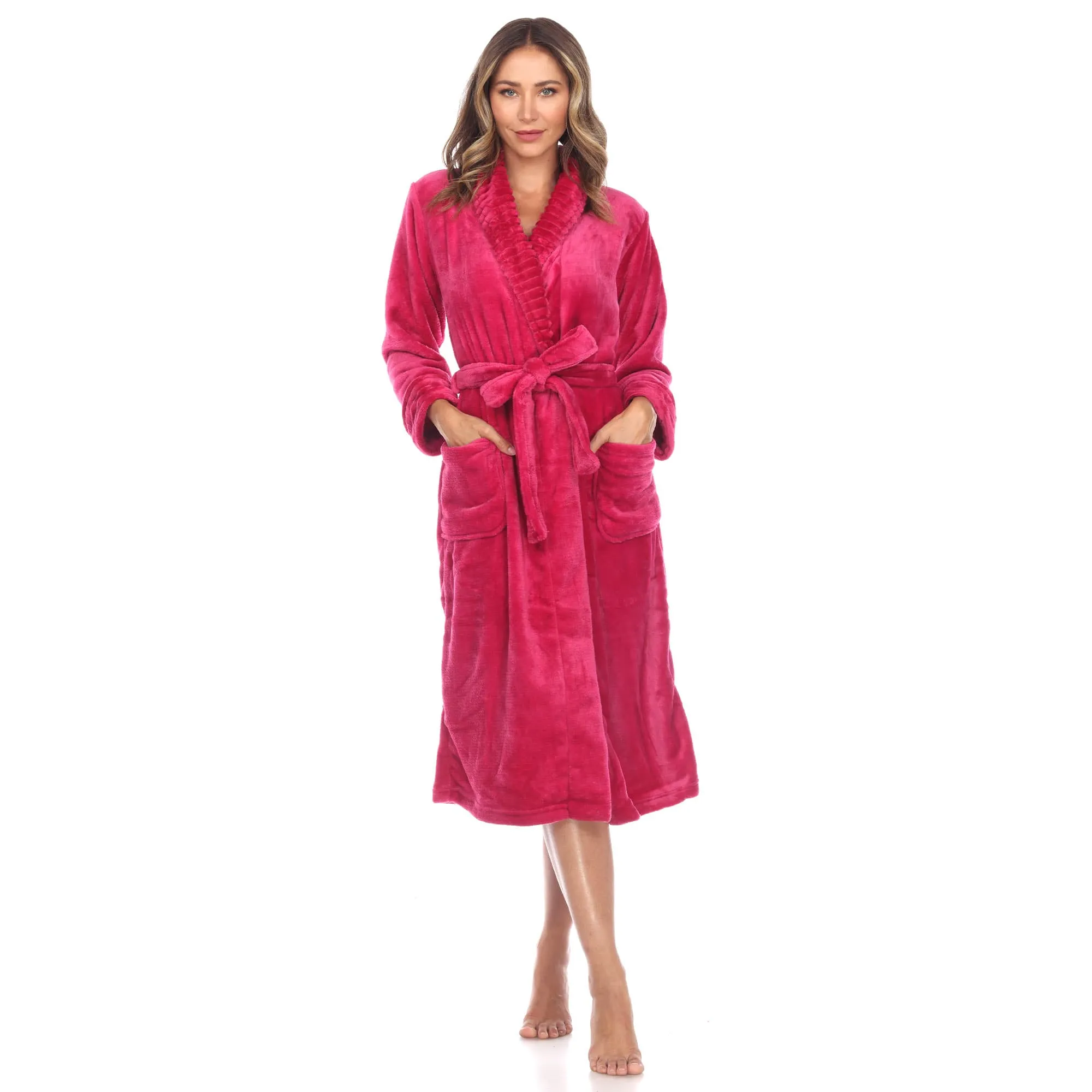 White Mark Cozy Lounge Robe sold by Zulily product image thumbnail 4