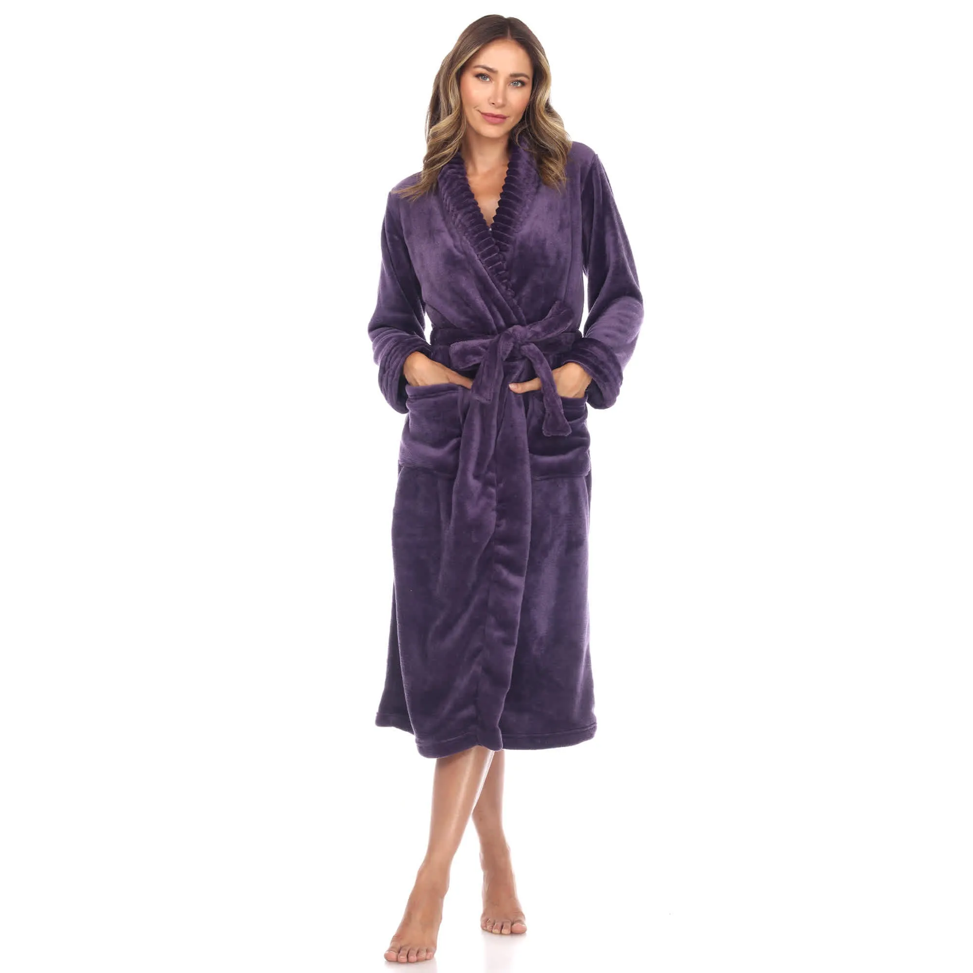 White Mark Cozy Lounge Robe sold by Zulily product image thumbnail 5
