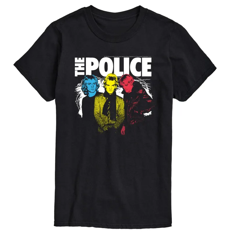 The Police - The Police Color Pop - Men's Short Sleeve Graphic T-Shirt sold by Zulily