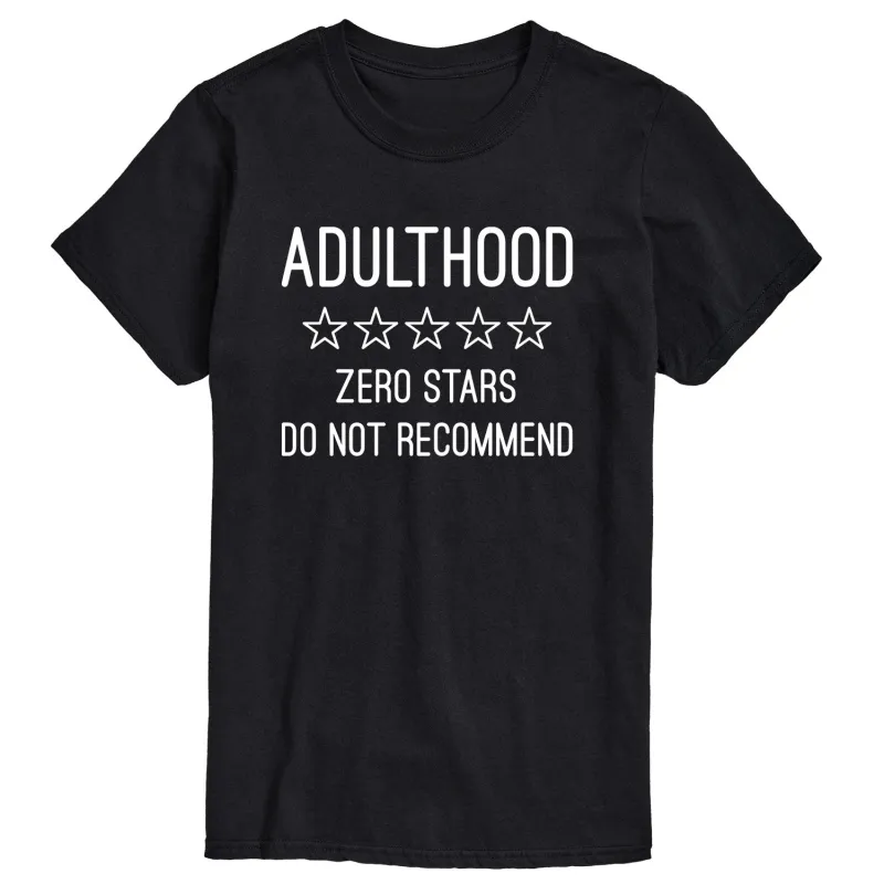 Instant Message - Adulthood Do Not Recommend - Men's Short Sleeve Graphic T-shirt made by Zulily