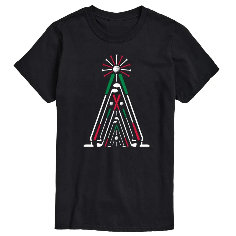 Instant Message - Golf Christmas Tree - Men's Short Sleeve Graphic T-shirt sold by Zulily