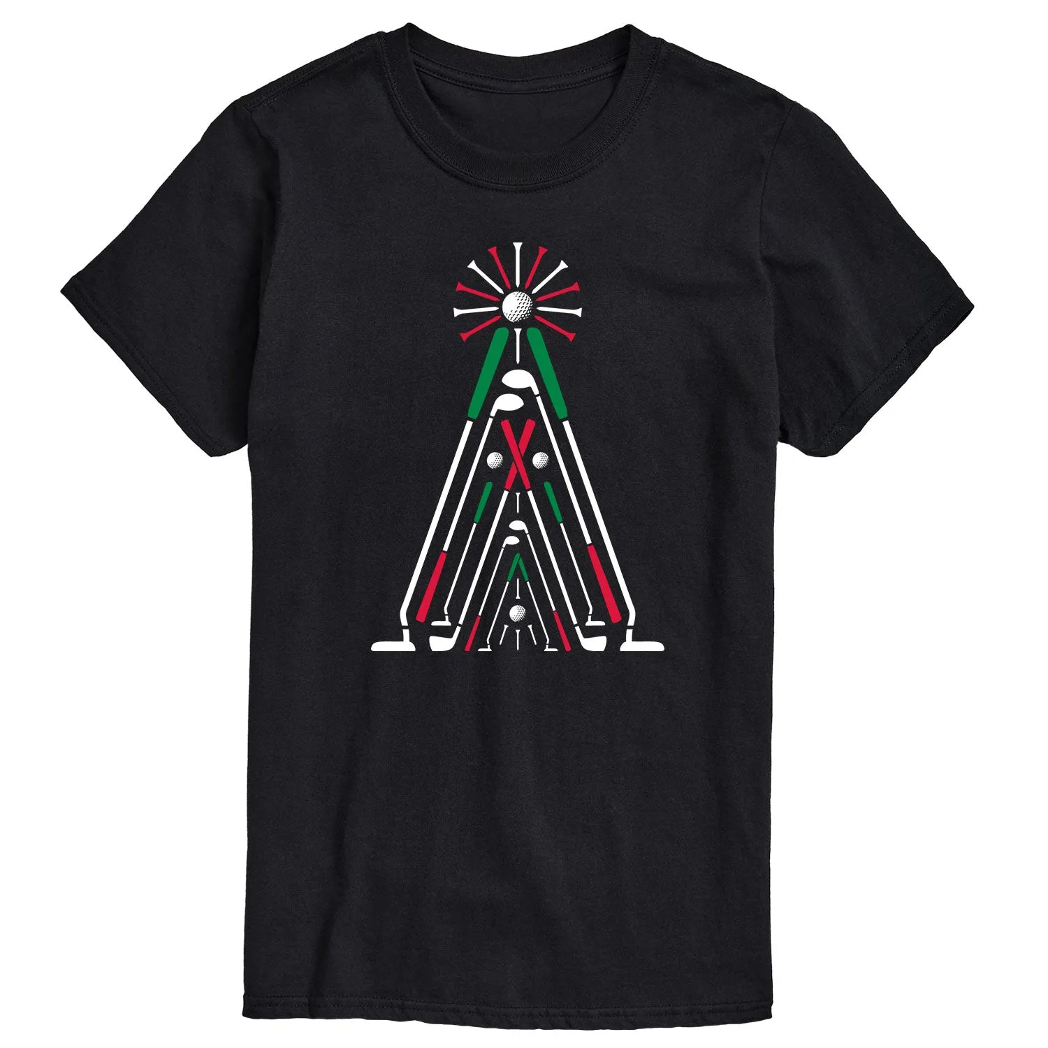 Instant Message - Golf Christmas Tree - Men's Short Sleeve Graphic T-shirt sold by Zulily