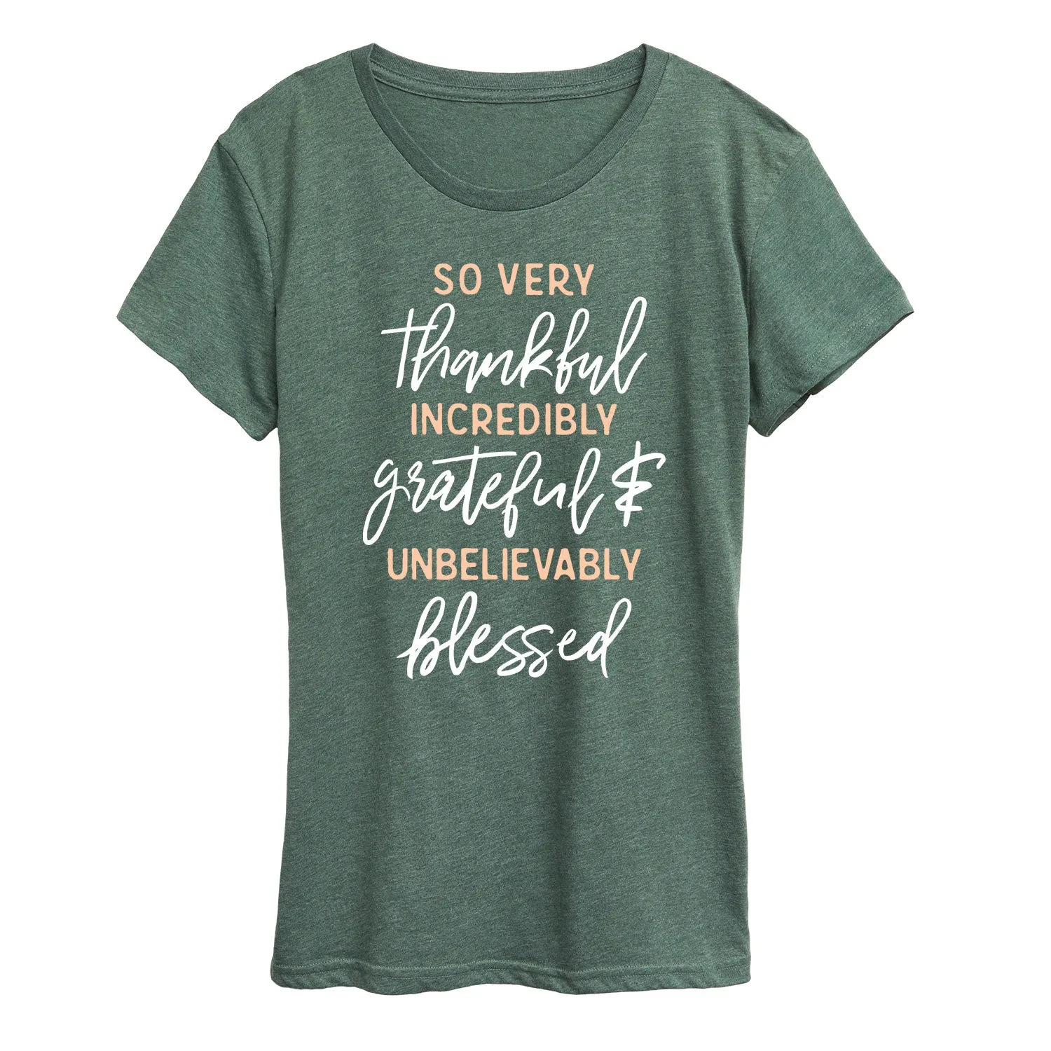 Instant Message - So Very Thankful - Women's Short Sleeve Graphic T-shirt sold by Zulily product image thumbnail 4