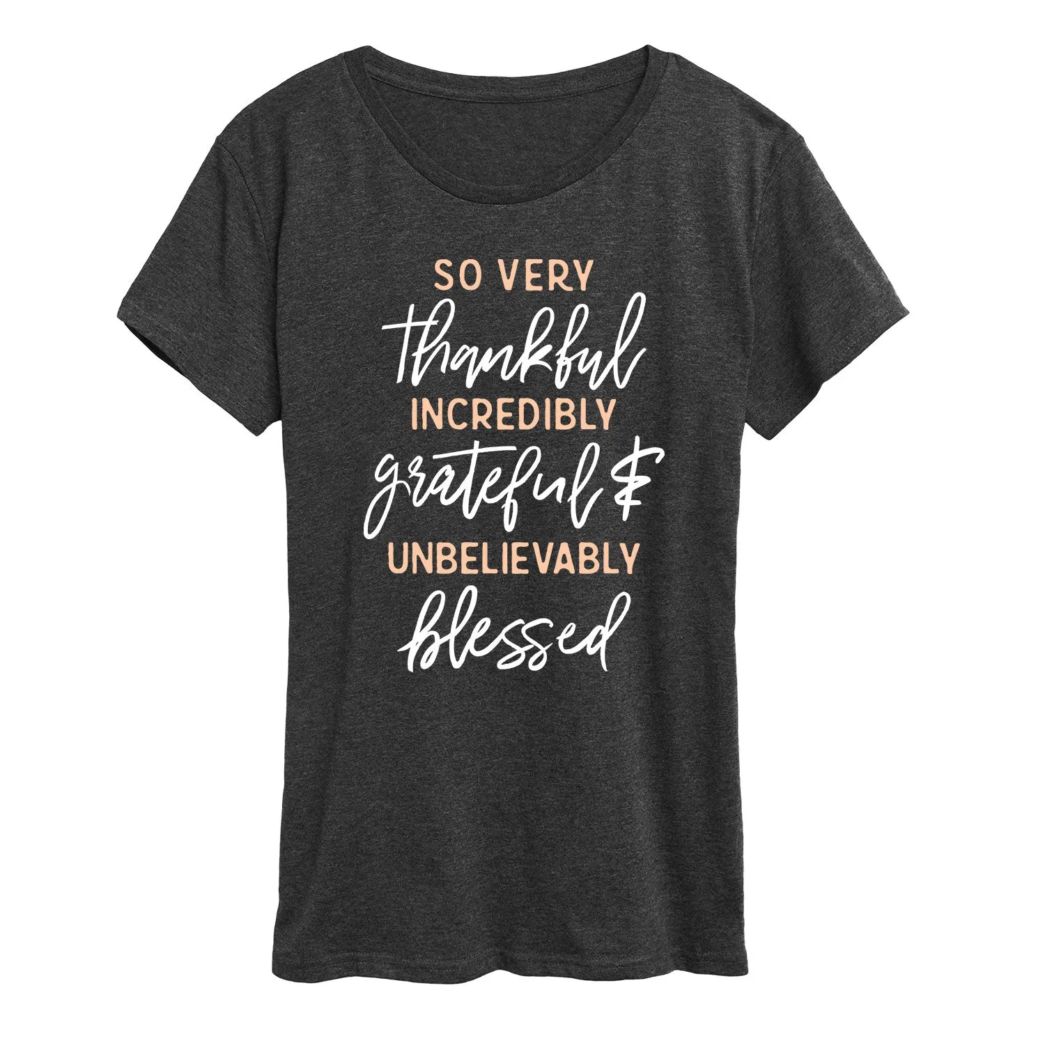 Instant Message - So Very Thankful - Women's Short Sleeve Graphic T-shirt sold by Zulily product image thumbnail 5