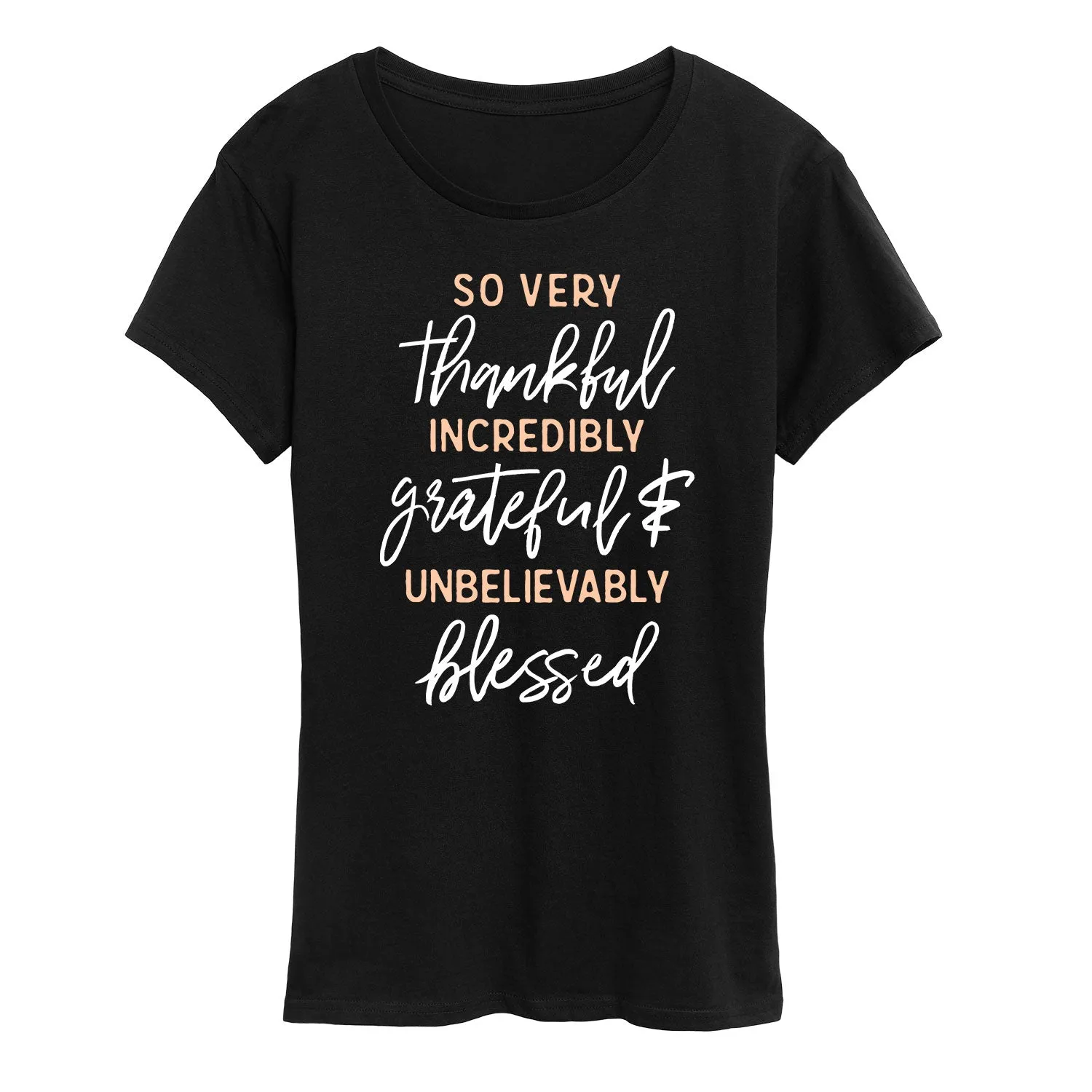 Instant Message - So Very Thankful - Women's Short Sleeve Graphic T-shirt sold by Zulily product image thumbnail 2