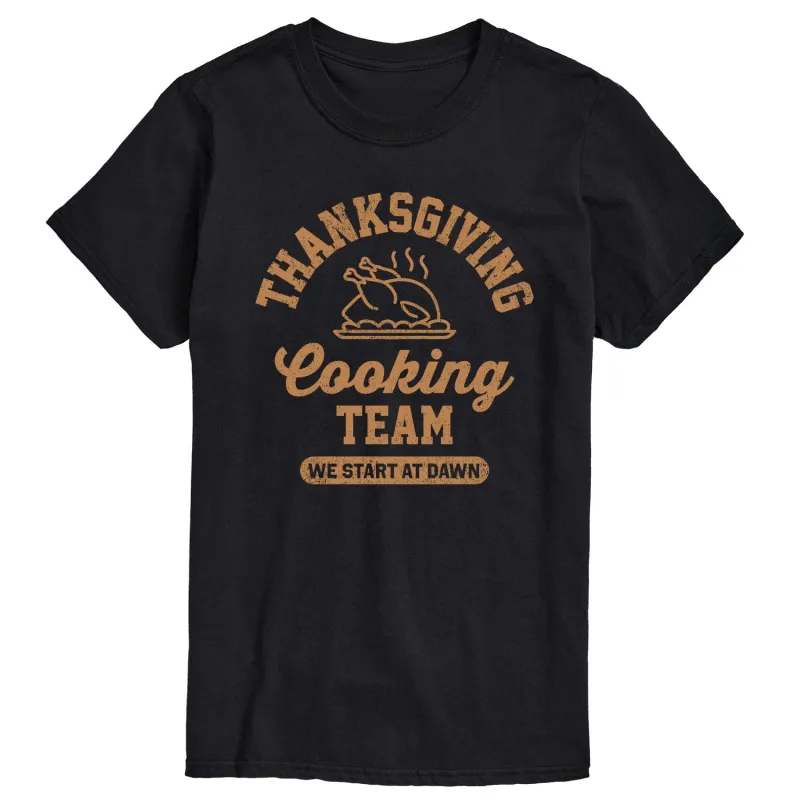 Instant Message - Thanksgiving Cooking Team - Men's Short Sleeve Graphic T-shirt sold by Zulily