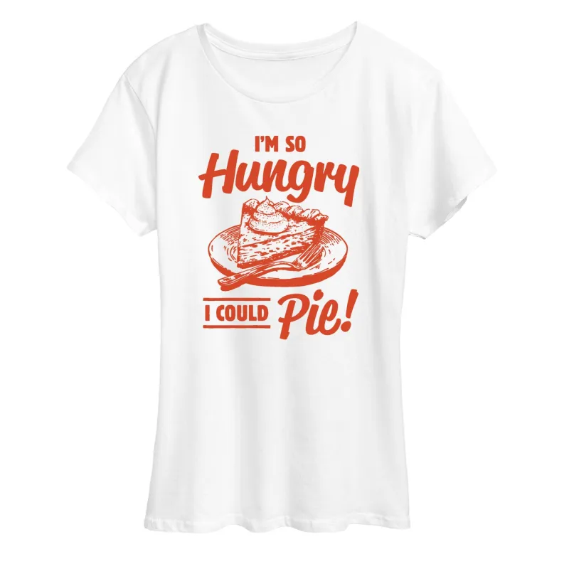 Instant Message - So Hungry I Could Pie - Women's Short Sleeve Graphic T-shirt sold by Zulily
