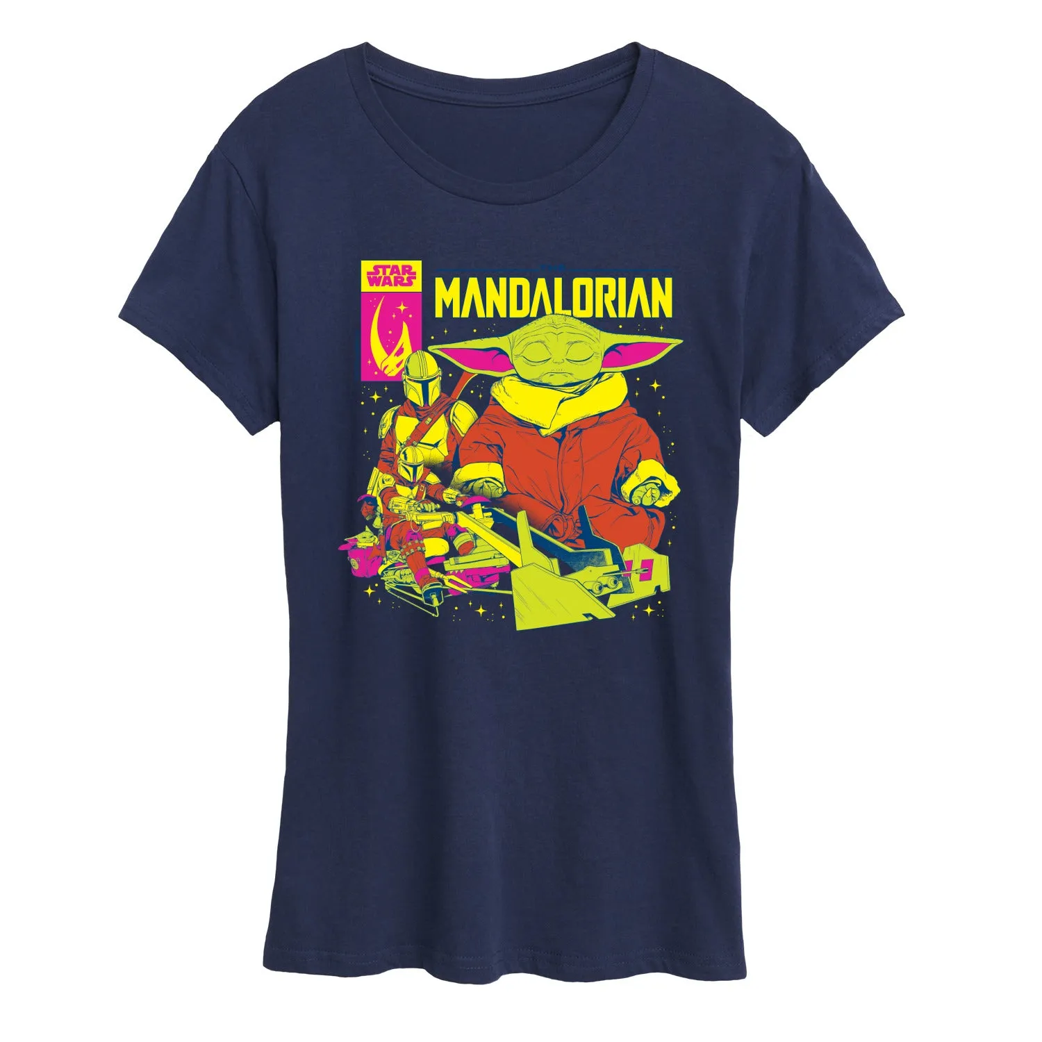 Star Wars - The Mandalorian Mando Cover - Wo Men's Short Sleeve Graphic T-Shirt sold by Zulily product image thumbnail 3