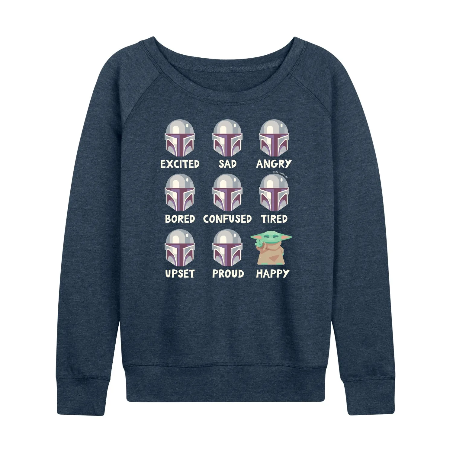 Star Wars - The Mandalorian Mandalorian Moods - Wo Men's French Terry Long Sleeve Pullover sold by Zulily product image thumbnail 3
