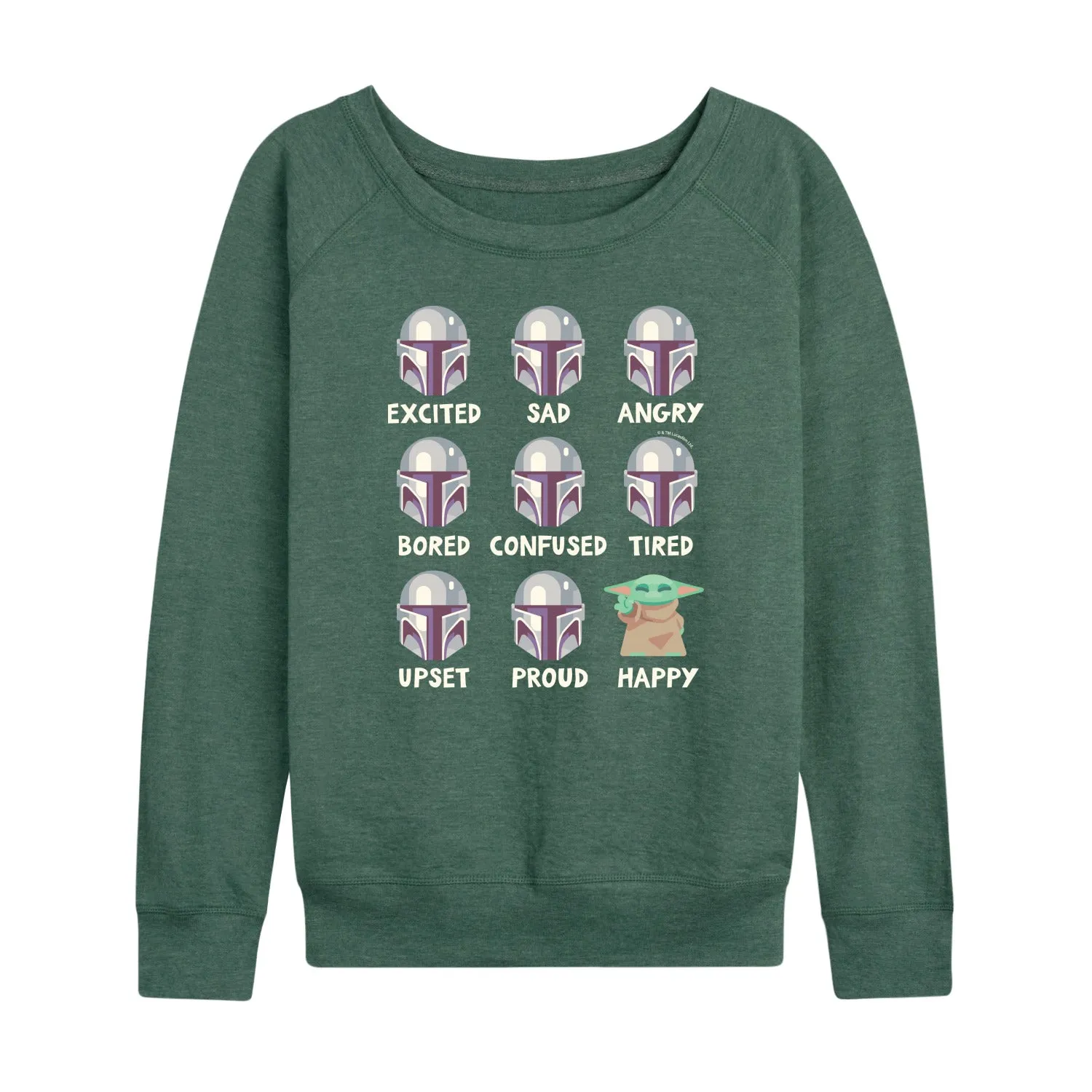 Star Wars - The Mandalorian Mandalorian Moods - Wo Men's French Terry Long Sleeve Pullover sold by Zulily product image thumbnail 4
