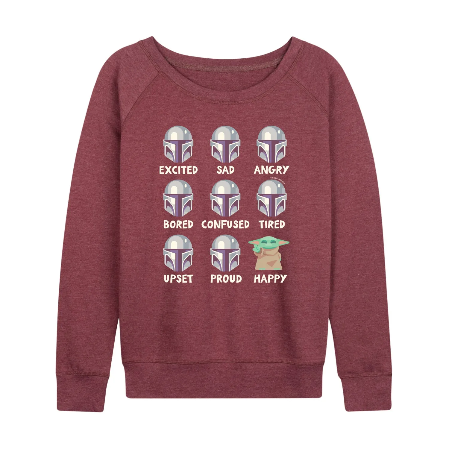 Star Wars - The Mandalorian Mandalorian Moods - Wo Men's French Terry Long Sleeve Pullover sold by Zulily product image thumbnail 5