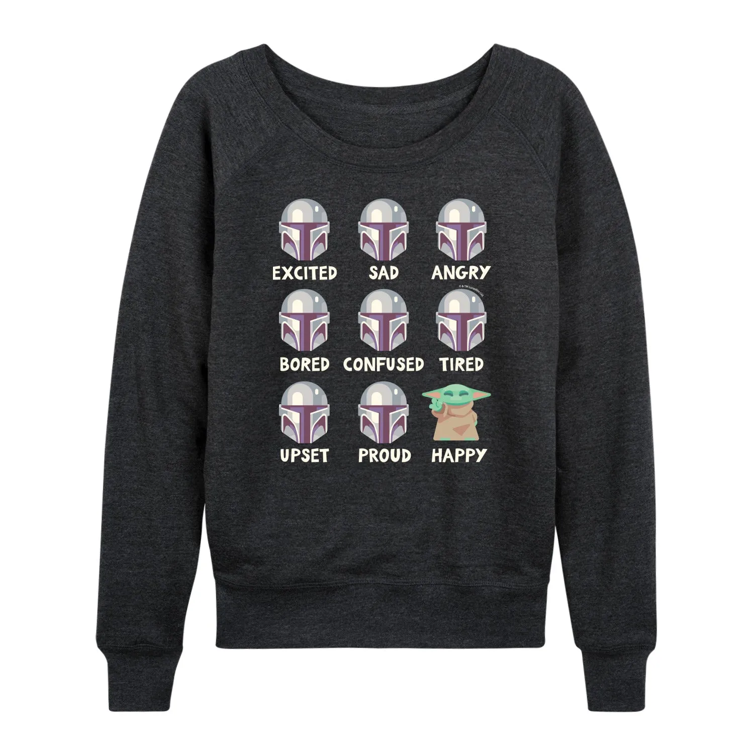 Star Wars - The Mandalorian Mandalorian Moods - Wo Men's French Terry Long Sleeve Pullover sold by Zulily product image thumbnail 2