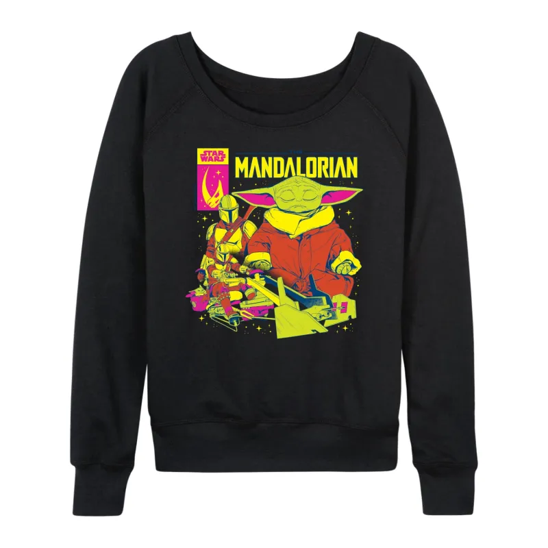 Star Wars - The Mandalorian Mando Cover - Wo Men's French Terry Long Sleeve Pullover made by Star Wars