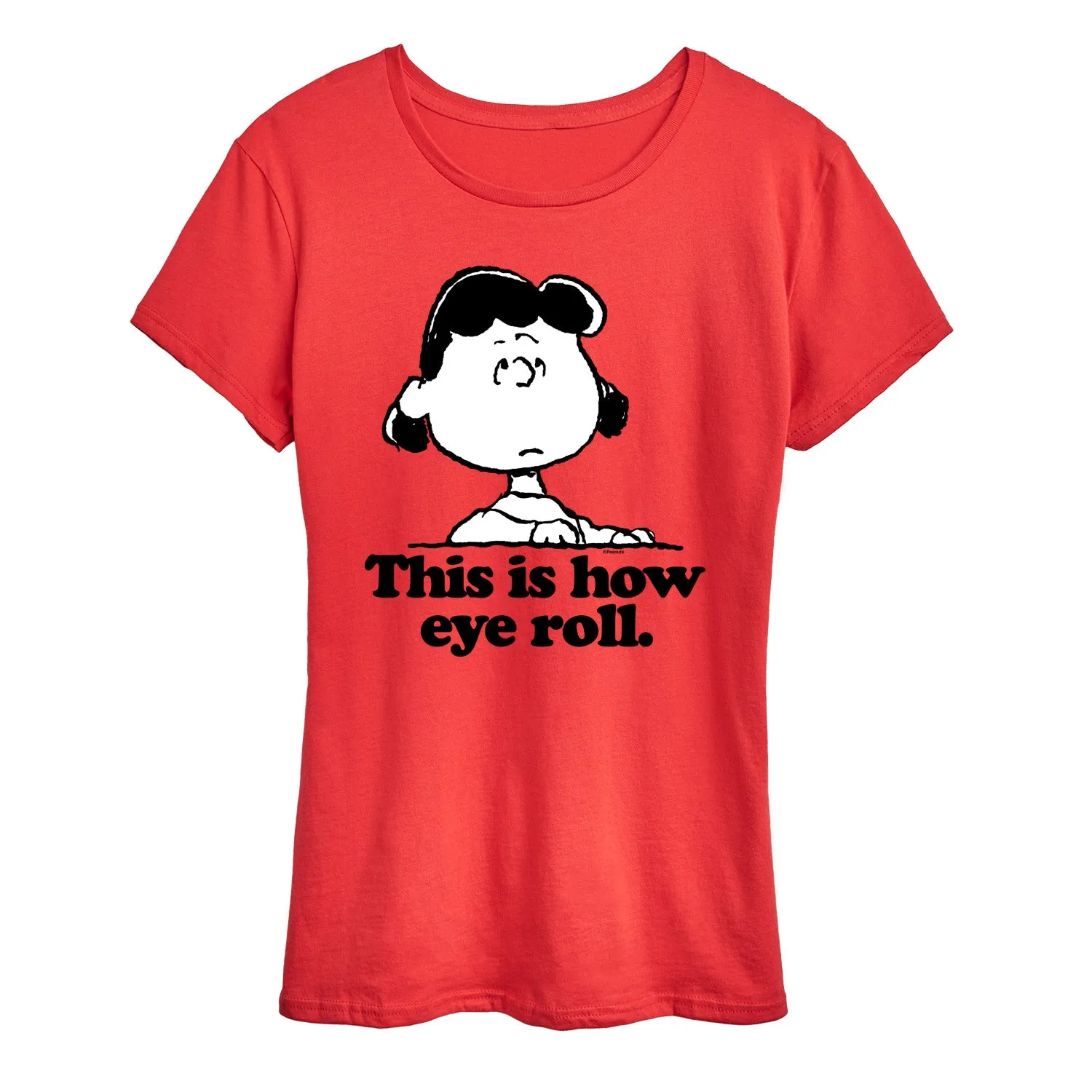 Peanuts - This Is How Eye Roll - Women's Short Sleeve Graphic T-Shirt sold by Zulily