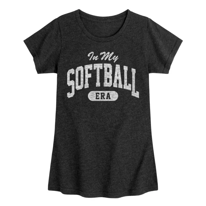 Instant Message - In My Softball Era -Youth Girls Short Sleeve T-Shirt sold by Zulily