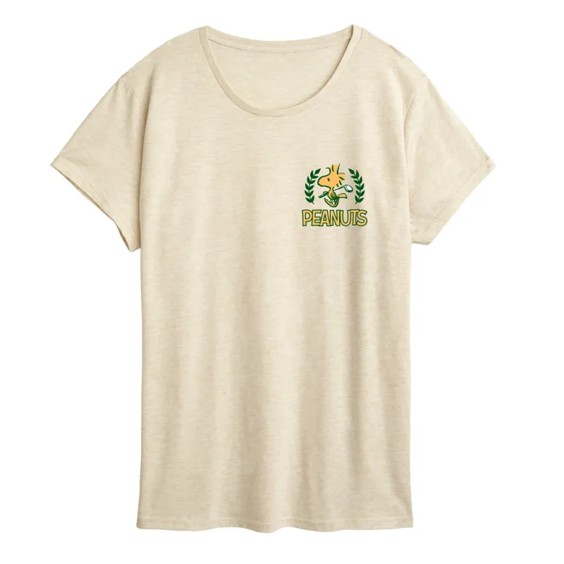 Peanuts - Country Club Snoopy and Woodsocks - Women's Short Sleeve Graphic T-Shirt sold by Zulily