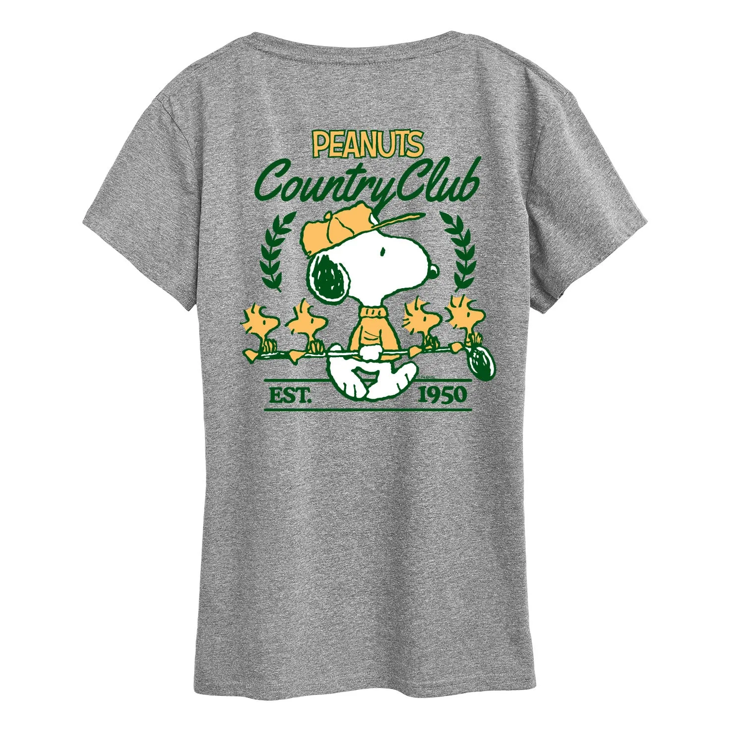 Peanuts - Country Club Snoopy and Woodsocks - Women's Short Sleeve Graphic T-Shirt sold by Zulily product image thumbnail 5