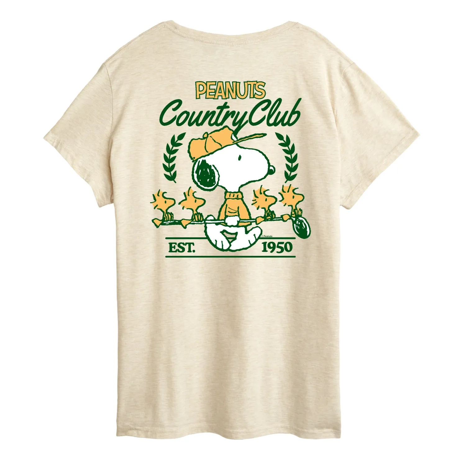 Peanuts - Country Club Snoopy and Woodsocks - Women's Short Sleeve Graphic T-Shirt sold by Zulily product image thumbnail 2