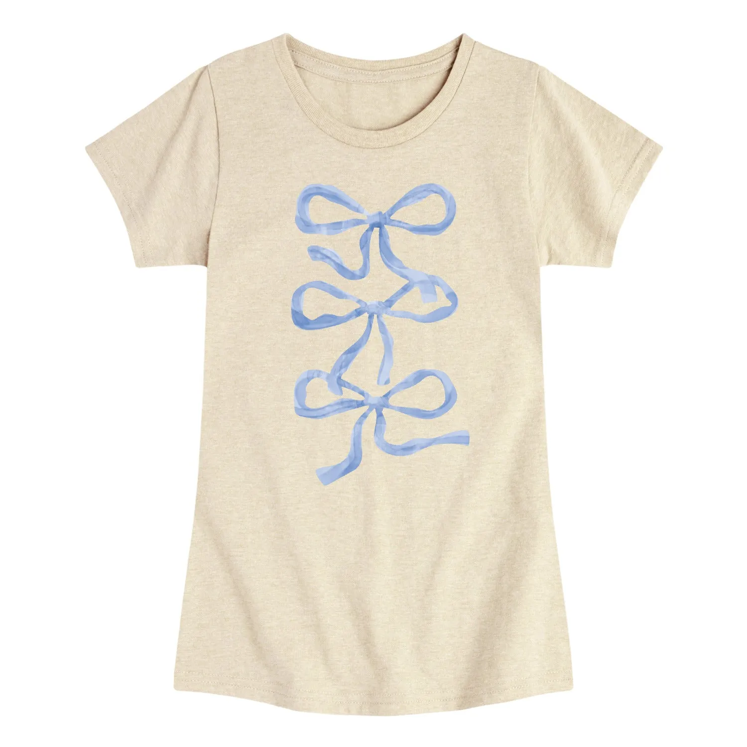 Instant Message - Blue Bows - Youth Girls Short Sleeve T-Shirt sold by Zulily