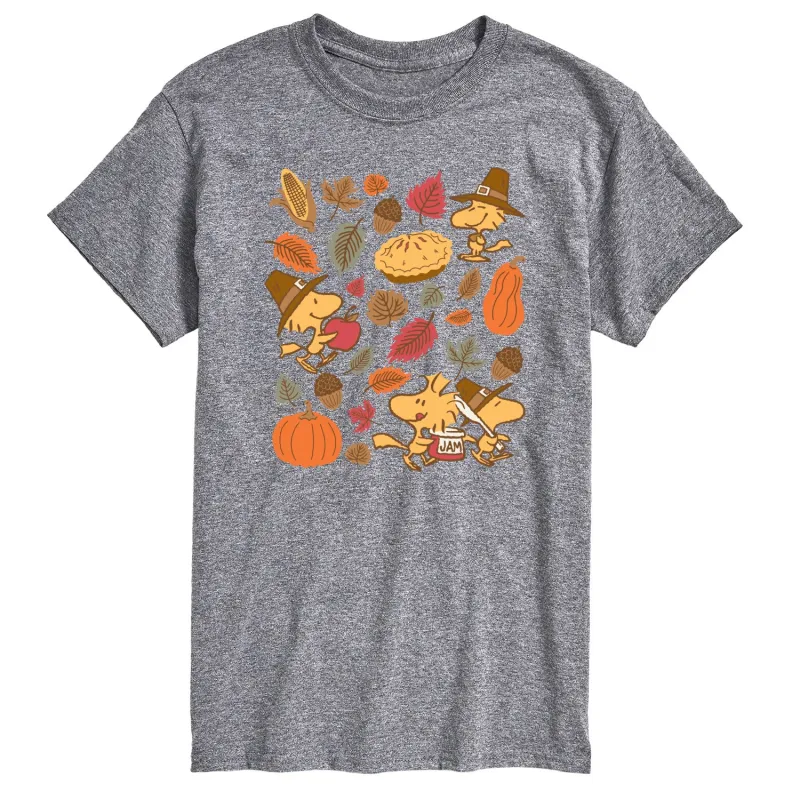 Peanuts - Thanksgiving Woodstocks - Men's Short Sleeve Graphic T-Shirt sold by Zulily