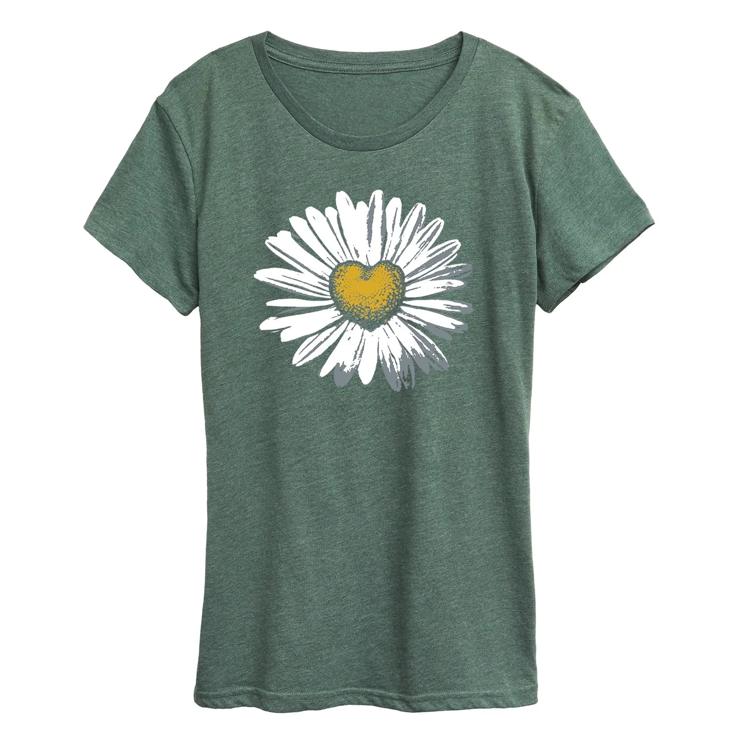 Instant Message - Daisy Heart - Women's Short Sleeve Graphic T-shirt sold by Zulily product image thumbnail 2