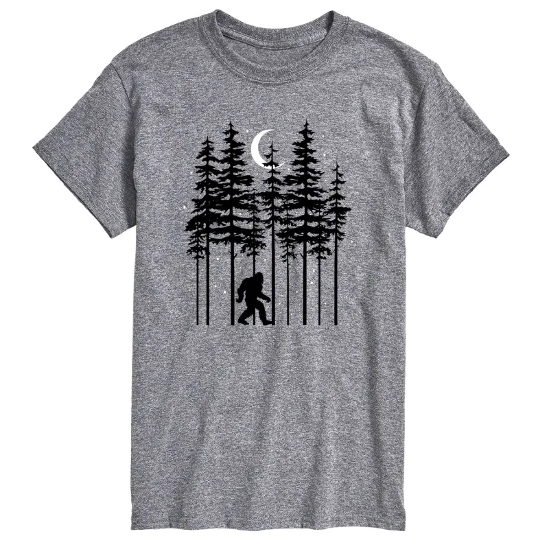 Instant Message - Night Woods Sasquatch - Men's Short Sleeve Graphic T-shirt sold by Zulily