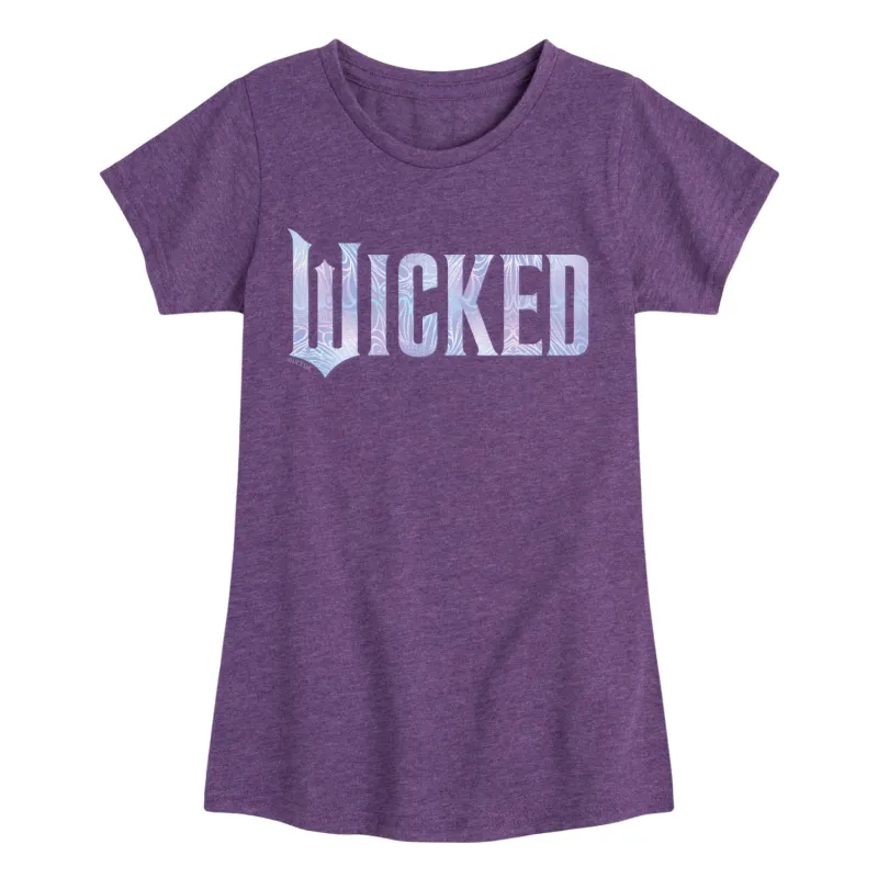 Wicked: Part 2 - Wicked 2 Sparkle Logo - Youth Girls Short Sleeve T-shirt sold by Zulily