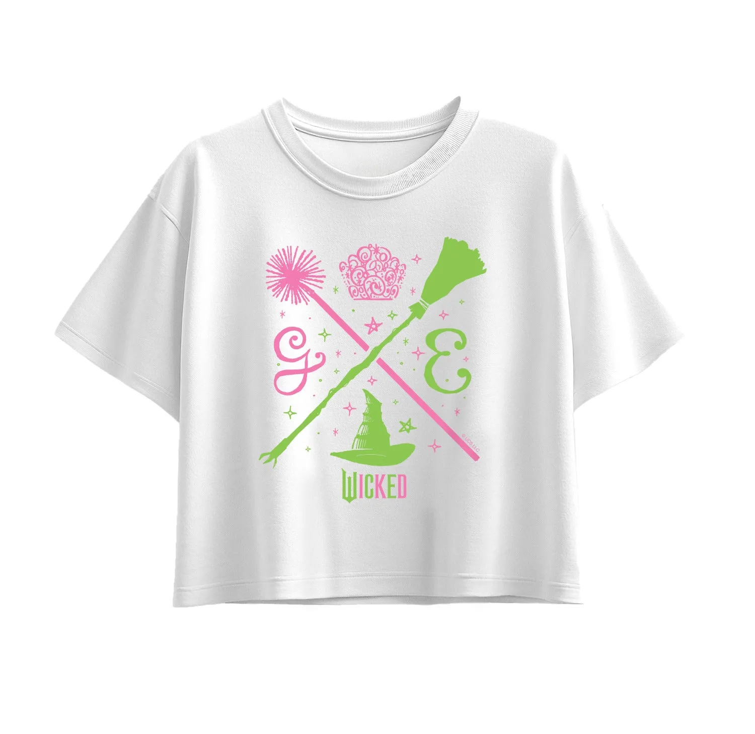 Wicked: Part 1 - Glinda and Elphaba Icons - Youth Girl Short Sleeve Boxy Tee sold by Zulily product image thumbnail 2