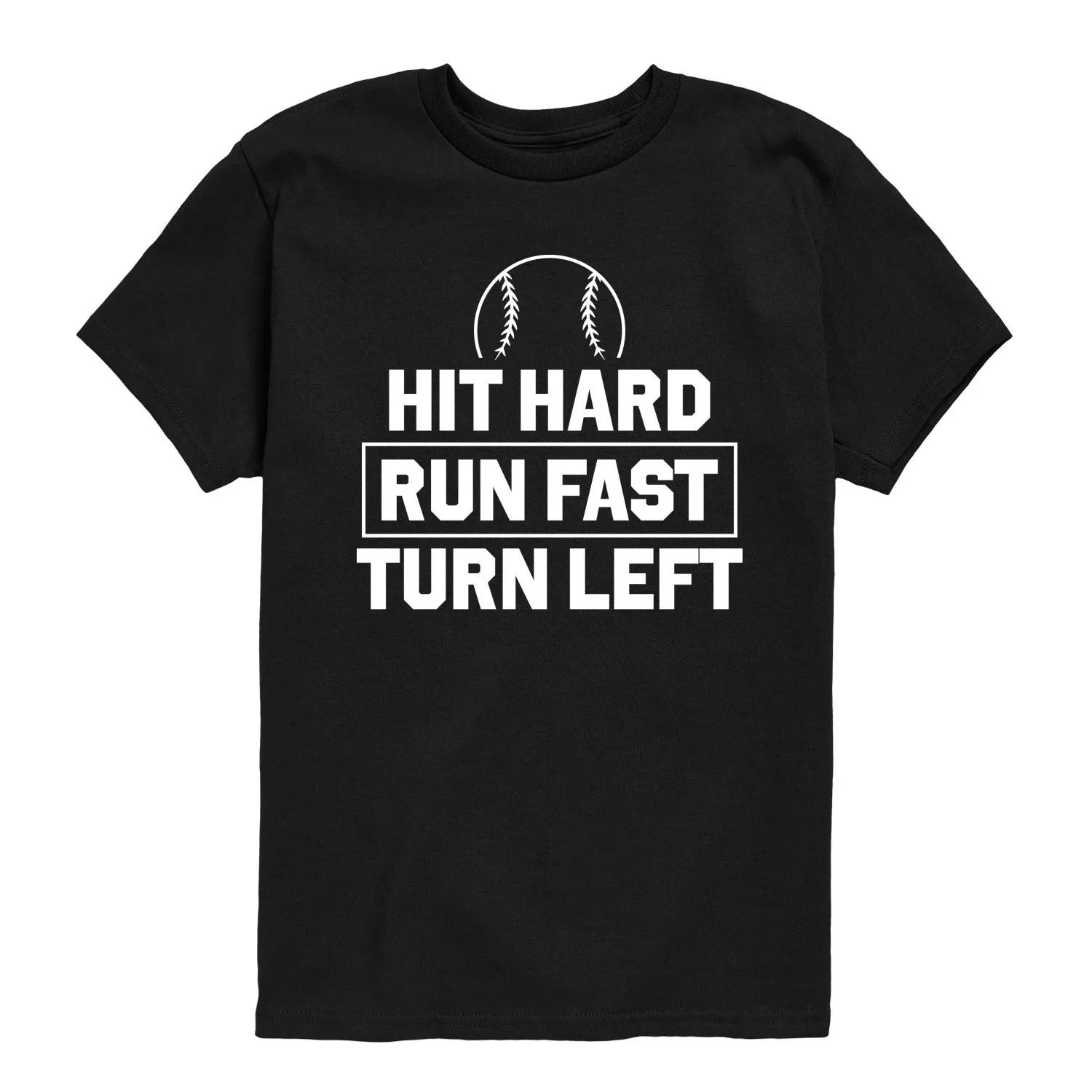 Instant Message - Hit Hard Run Fast - Youth Short Sleeve Graphic T-shirt sold by Zulily