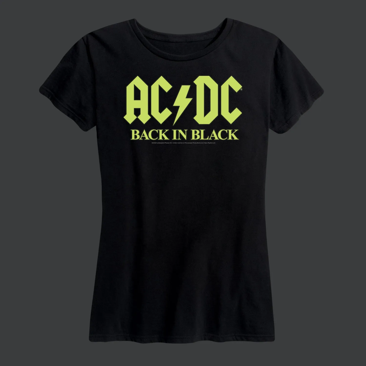 ACDC - Glow In The Dark - Back In Black - Women's Short Sleeve Graphic T-Shirt sold by Zulily product image thumbnail 2