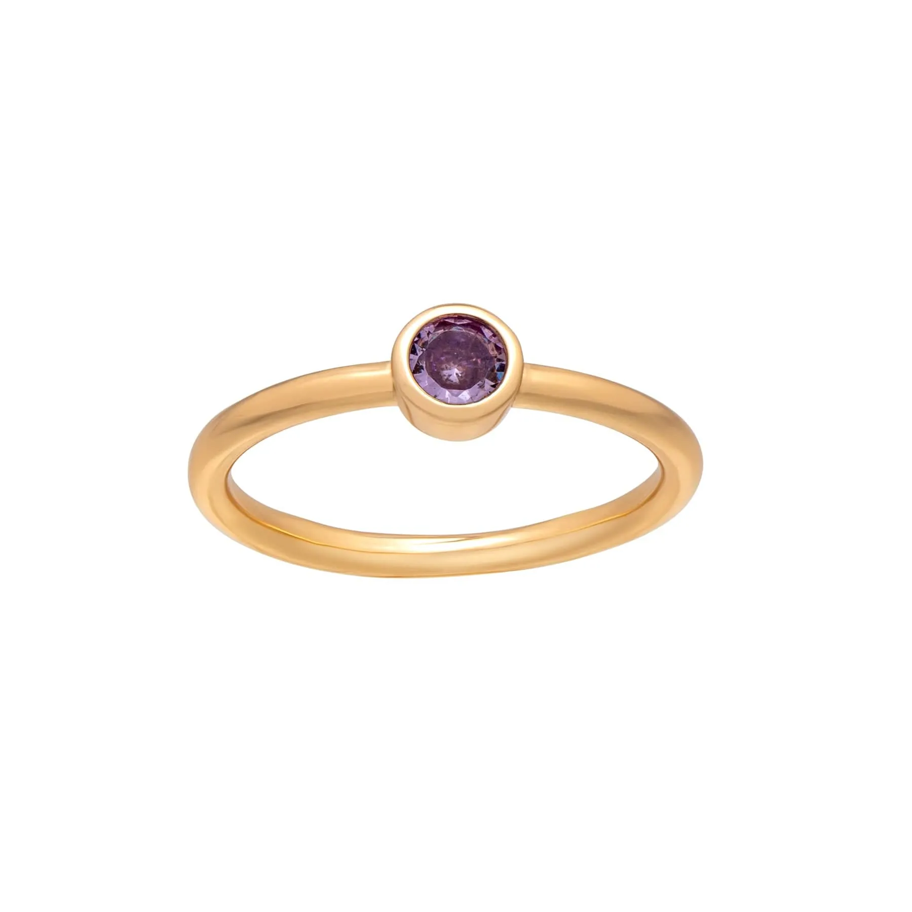 callura Goldtone CZ Birthstone Stackable Solitaire Ring – June Alexandrite sold by Zulily product image thumbnail 3