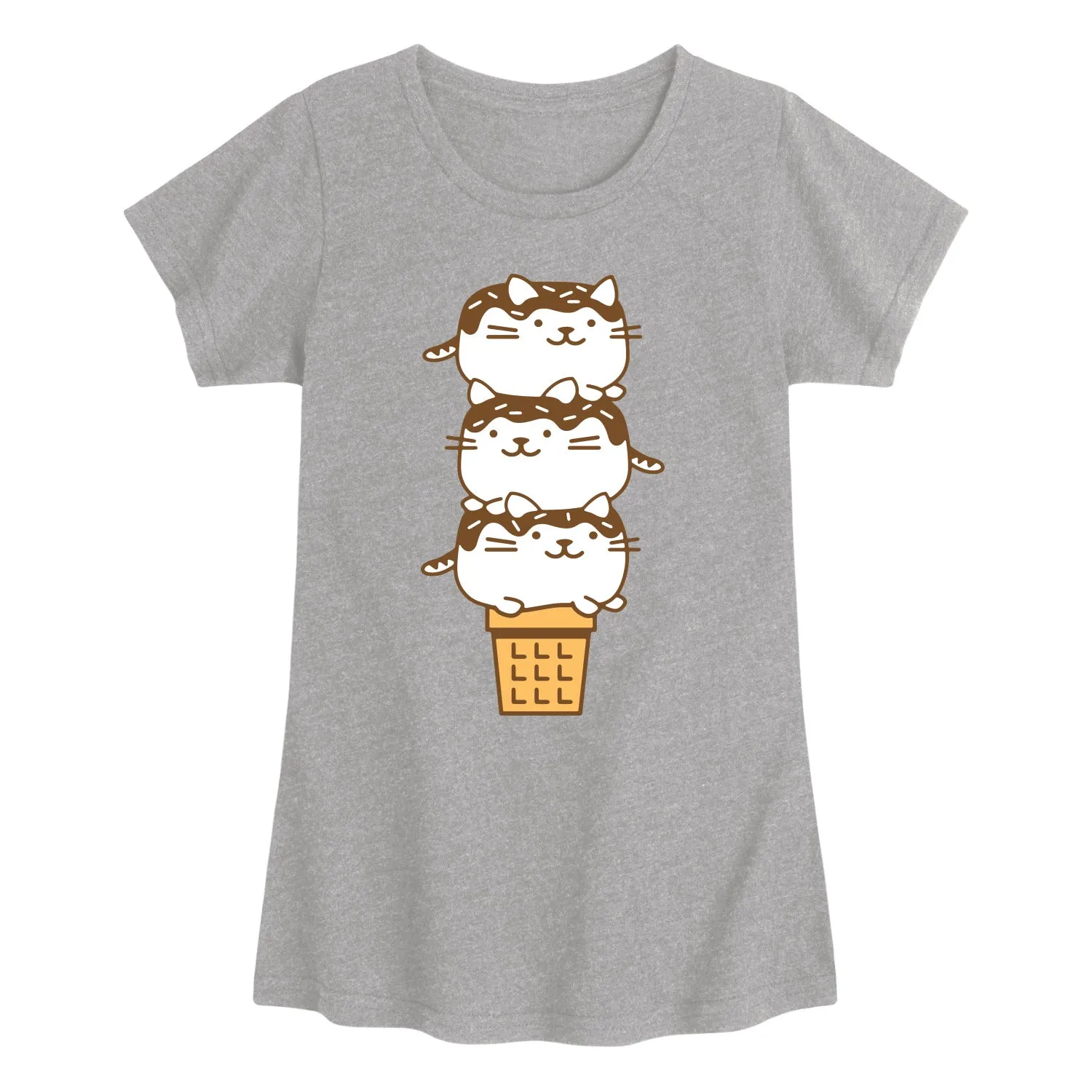 Instant Message - Kawaii Ice Cream Cone - Youth Girls Short Sleeve T-shirt sold by Zulily product image thumbnail 3