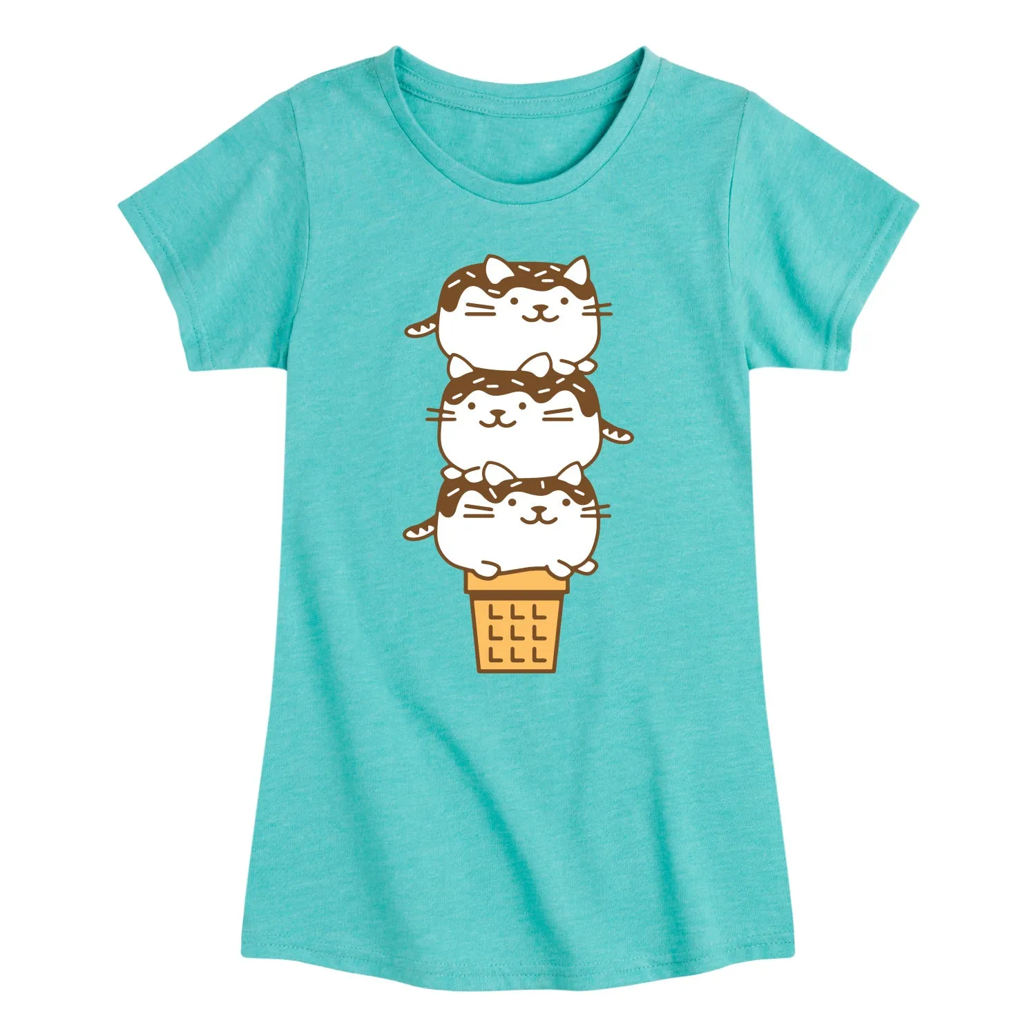 Instant Message - Kawaii Ice Cream Cone - Youth Girls Short Sleeve T-shirt sold by Zulily product image thumbnail 4