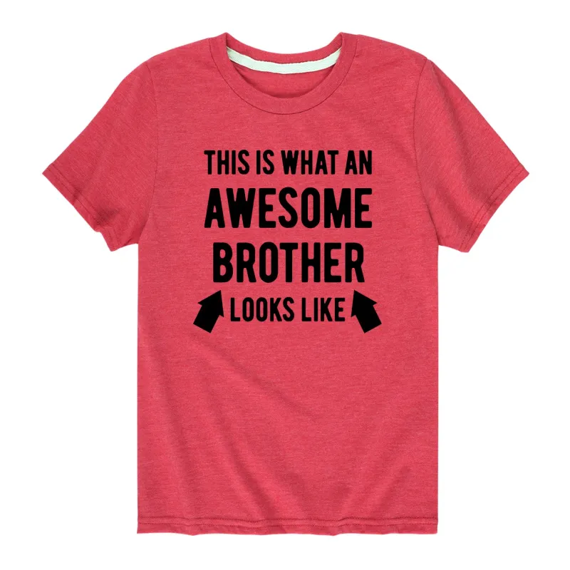 Instant Message - This is What an Awesome Brother - Youth Short Sleeve Graphic T-shirt sold by Zulily