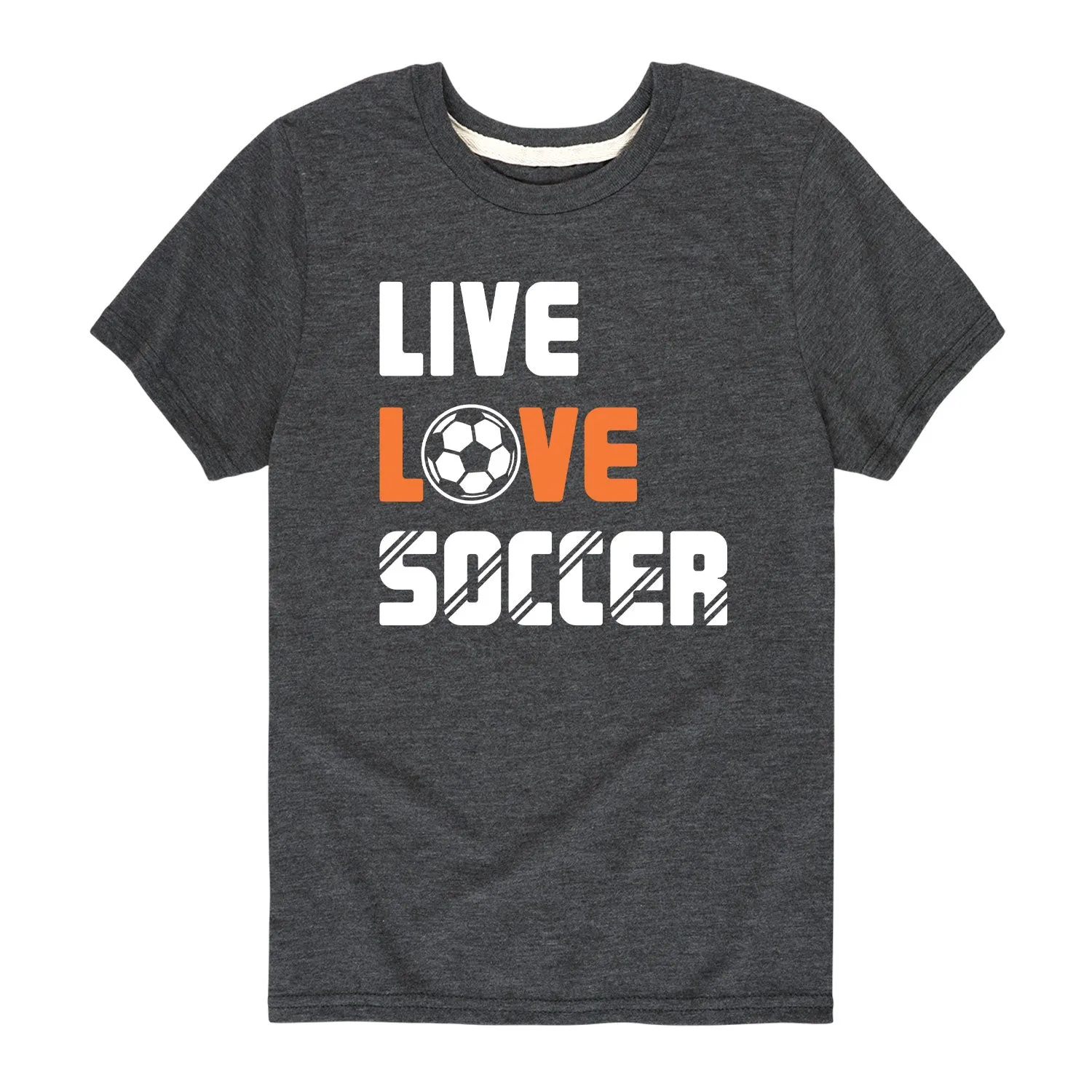 Instant Message - Live Love Soccer - Youth Short Sleeve Graphic T-shirt sold by Zulily product image thumbnail 2